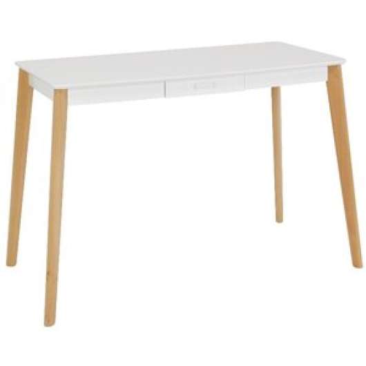 Tindra skrivbord litet med låda 110x50 cm - Vit/Trä - Övriga kontorsbord & skrivbord, Skrivbord, Kontorsmöbler
