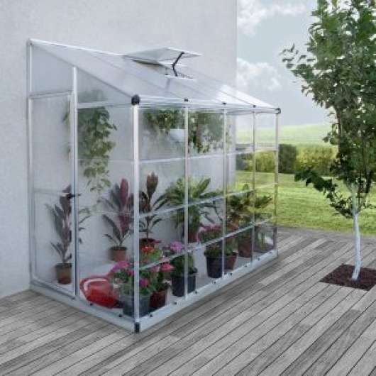Väggväxthus Lean To - 3m² + Växthusbord - Väggväxthus