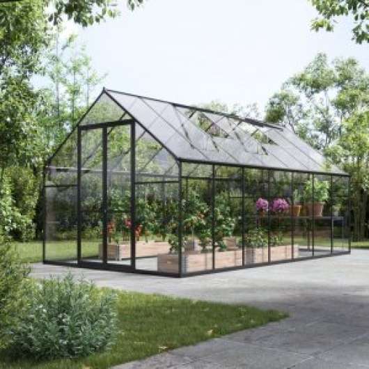 Växthus Titan - 10,7 m² + Växthusbord - Fristående växthus, Växthus