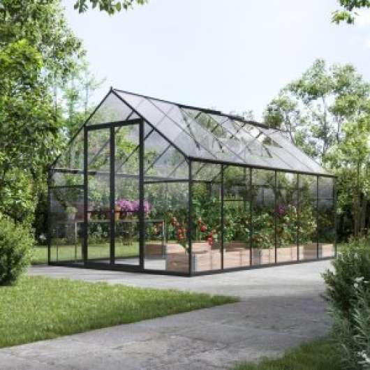Växthus Titan - 9,2 m² + Växthusbord - Fristående växthus, Växthus
