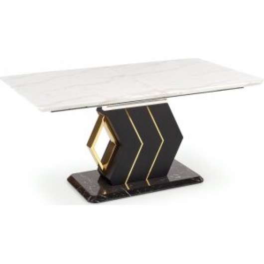 Vincenzo matbord 160-200 x 90 cm marmor/svart/guld - Övriga matbord