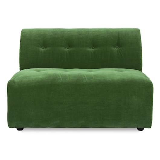 Vint couch: Element mitten 1,5-sits Grön