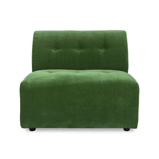 Vint couch: element mitten Grön