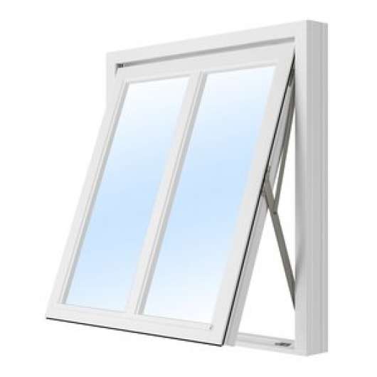 Vridfönster med mittpost - 2-glas - Trä - Klarglas