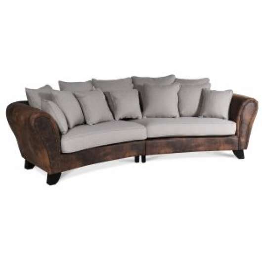 Western 4-sits svängd soffa - Vintage / Beige