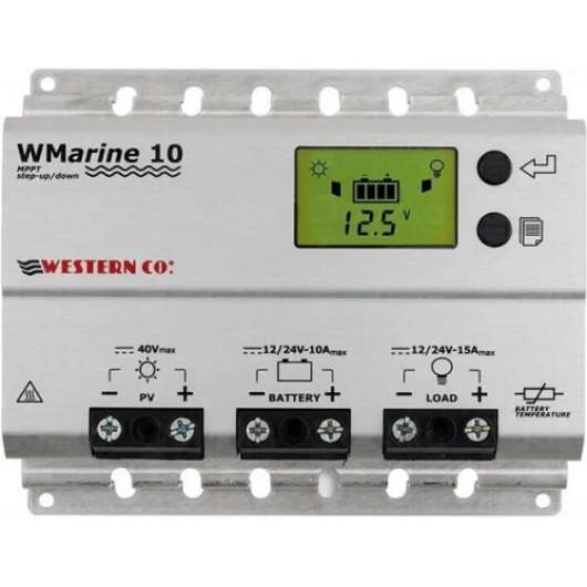 Western - WMarine 10 MPPT laddningsregulator för solenergi - snabb leverans