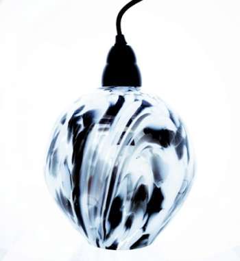 Zebra Lampa 22 cm Glas